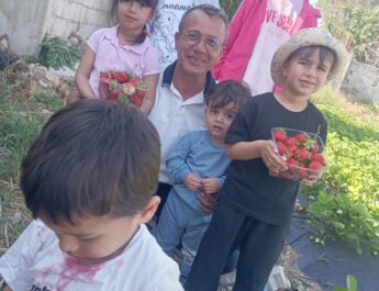 Altınözü’nde bir ilke imza atan çilek bahçesi misafirlerini ağırlamaya devam ediyor