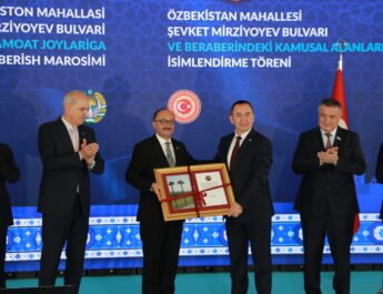 Özbekistan mahallesi ve kardeşlik alanları için isimlendirme töreni gerçekleştirildi