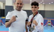 Tekvandoda şampiyon sporcular yetiştiren antrenör, şimdi de oğlunu Avrupa Şampiyonası’na hazırlıyor